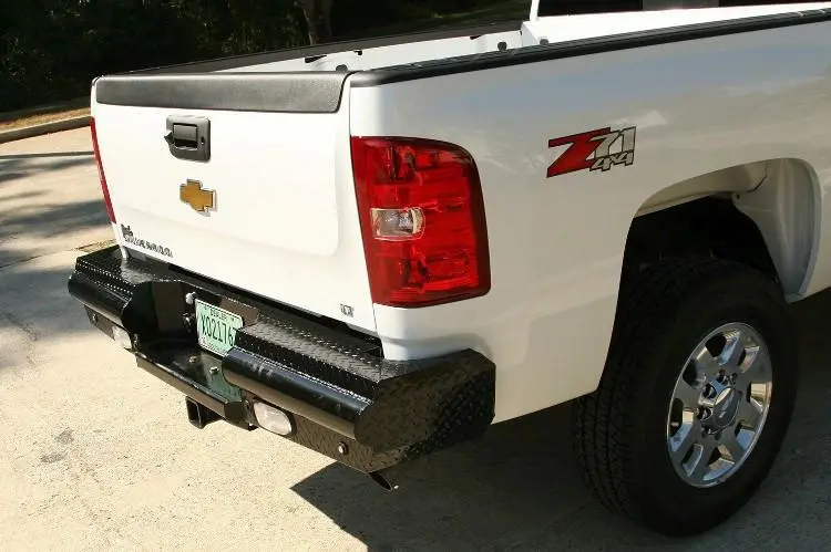 Fab Fours Ch08-T1450-1 Chevy Silverado 2500/3500 2007.5-2010 Black Steel Rear Bumper 2