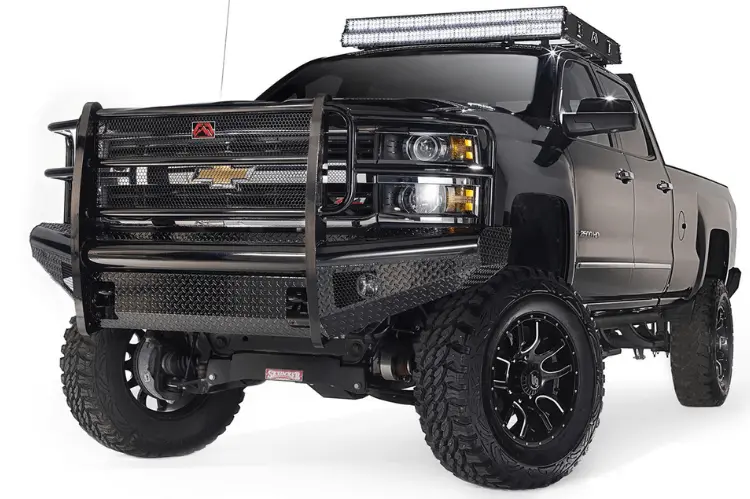 Fab Fours Ch14-S3060-1 Chevy Silverado 2500/3500 2015-2019 Black Steel Front Bumper With Full Guard 1