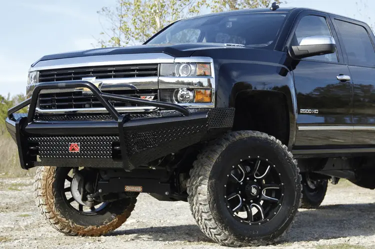 Fab Fours Ch14-S3062-1 Chevy Silverado 2500/3500 2015-2019 Black Steel Front Bumper With Pre-Runner Guard 1
