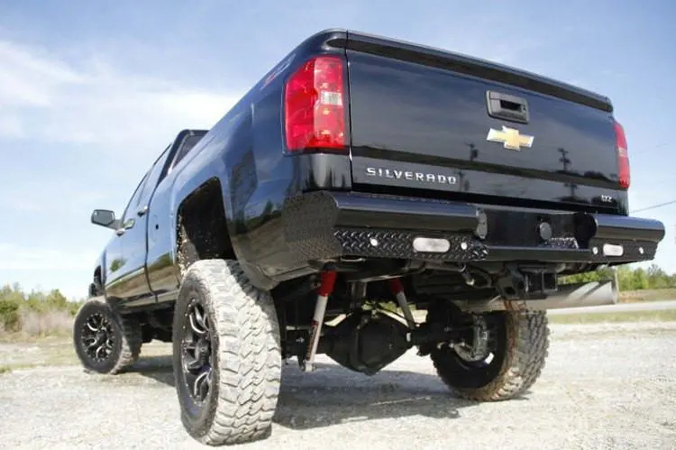 Fab Fours Ch14-T3050-1 Gmc Sierra 2500/3500 2015-2019 Black Steel Rear Bumper 2