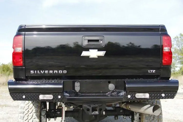 Fab Fours Ch14-T3050-1 Chevy Silverado 2500/3500 2015-2019 Black Steel Rear Bumper 1