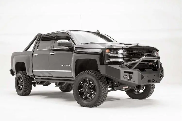 Fab Fours Cs16-F3852-1 Chevy Silverado 1500 2016-2018 Premium Front Bumper Winch Ready With Pre-Runner Guard 2
