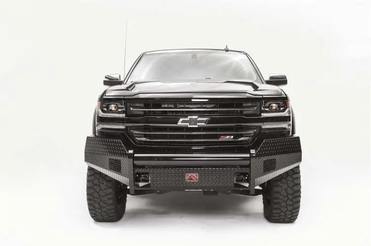 Fab Fours Cs16-K3861-1 Chevy Silverado 1500 2016-2018 Black Steel Front Bumper No Guard With Tow Hooks 2