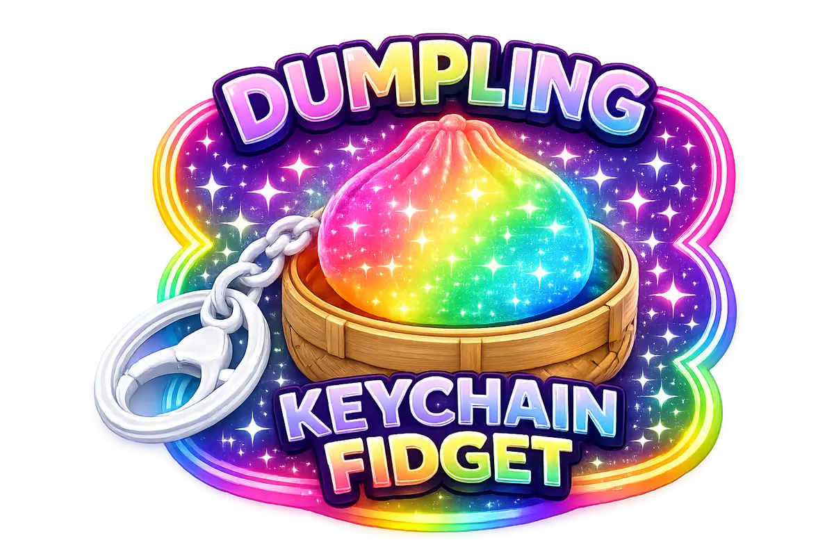 Fun Doh Dumpling Click Light-Up Keychain - 12 Pieces Per Retail Ready Display 26273 1