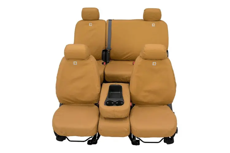 Covercraft Ssc3475cabn Chevy Silverado 2500Hd/3500Hd 2021-2022 Carhartt Seatsaver Custom Front Seat Covers Brown 1