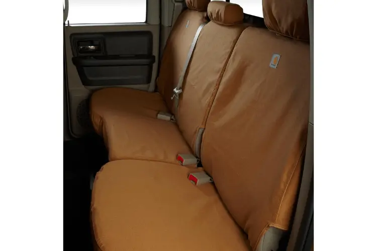 Covercraft Ssc8489cabn Chevy Silverado 2500Hd/3500Hd 2021-2022 Carhartt Seatsaver Custom Rear Seat Covers Brown 1