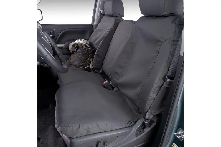 Covercraft Ss3381pcch Chevy Silverado 2500Hd/3500Hd 2007-2014 Polycotton Seatsaver Custom Front Seat Covers Charcoal 1