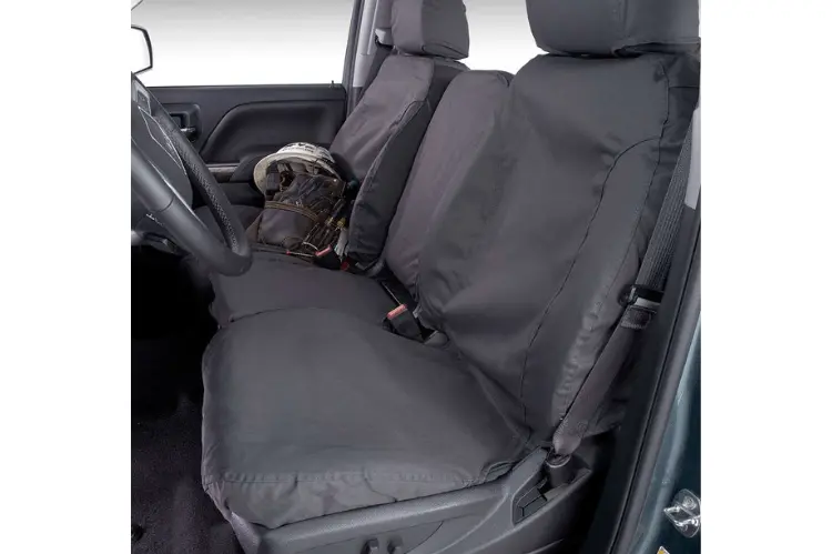 Covercraft Ss3479pcch Chevy Silverado 2500Hd/3500Hd 2020-2023 Polycotton Front Seat Covers Charcoal 1