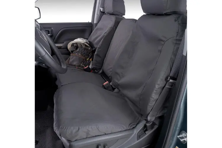 Covercraft Ss3479pcgy Chevy Silverado 2500Hd/3500Hd 2020-2023 Polycotton Seatsaver Custom Front Seat Covers Grey 1