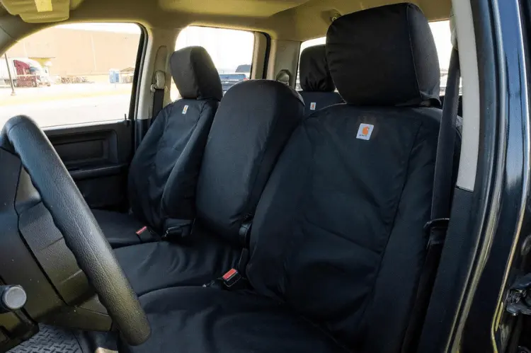 Covercraft Ssc3374cobk Gmc Sierra 2500Hd/3500Hd 2010-2014 Carhartt Super Dux Seatsaver Custom Front Seat Covers - Black 1