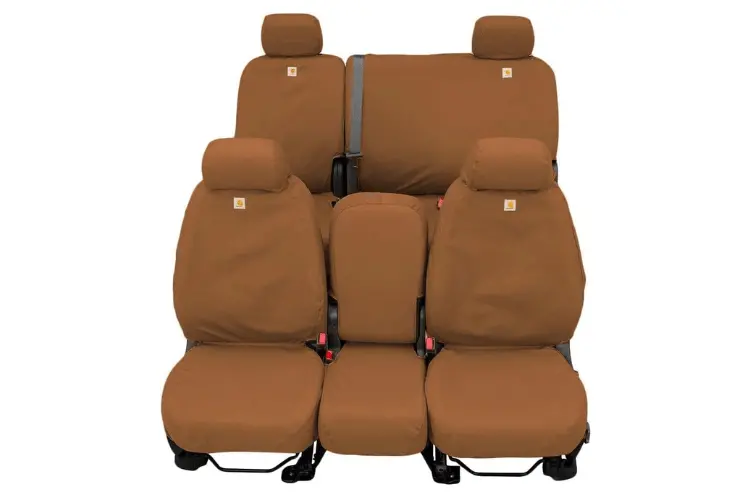 Covercraft Ssc3492cabn Gmc Sierra 2500Hd/3500Hd 2020-2022 Carhartt Seatsaver Custom Front Seat Covers Brown 1