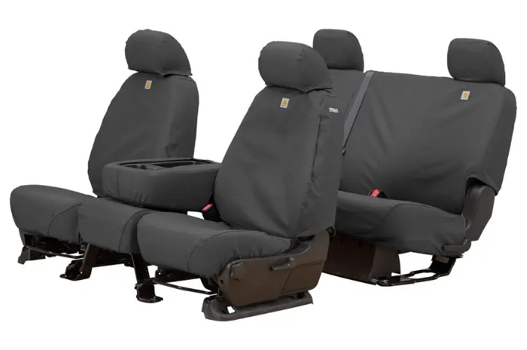 Covercraft Ssc8379cagy Gmc Sierra 2500Hd/3500Hd 2007-2014 Carhartt Seatsaver Custom Rear Seat Covers Gravel 2