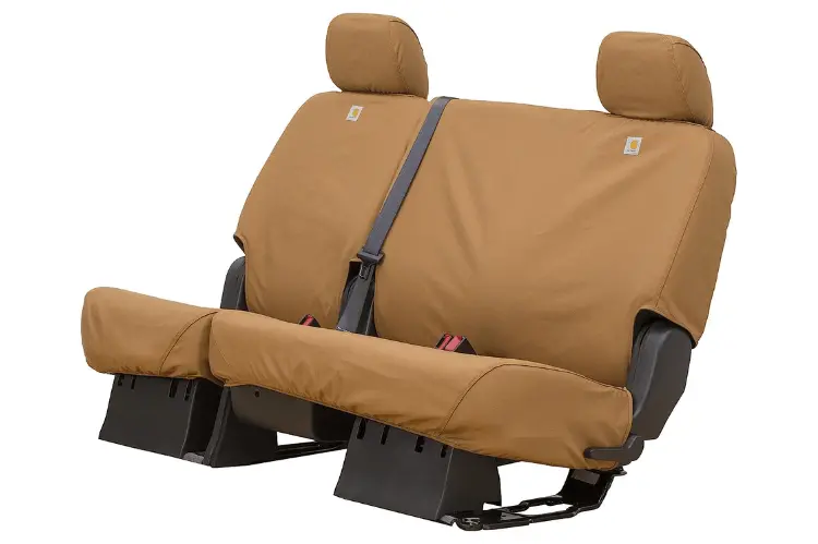 Covercraft Ssc8429cabn Gmc Sierra 2500Hd/3500Hd 2015-2022 Carhartt Seatsaver Custom Rear Seat Covers Brown 1
