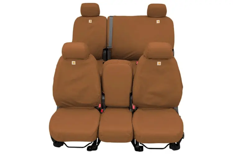 Covercraft Ssc8486cabn Gmc Sierra 2500Hd/3500Hd 2021-2022 Carhartt Seatsaver Custom Rear Seat Covers Brown 2