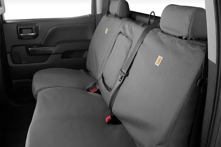 Covercraft Ssc8489cagy Gmc Sierra 2500Hd/3500Hd 2021-2022 Carhartt Seatsaver Custom Rear Seat Covers Gravel 1