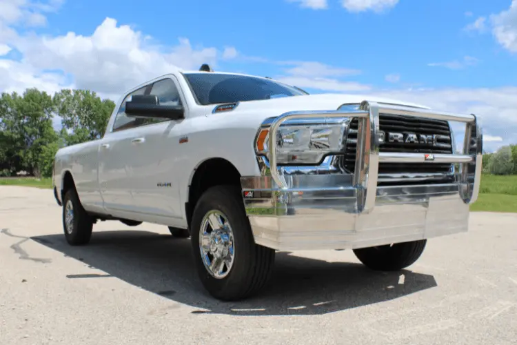 Ali Arc Classic Dodge Ram 2500/3500 2019-2023 Front Bumper With Rectangle Fog Light Cut Outs And Sensor Dgb101ls 1