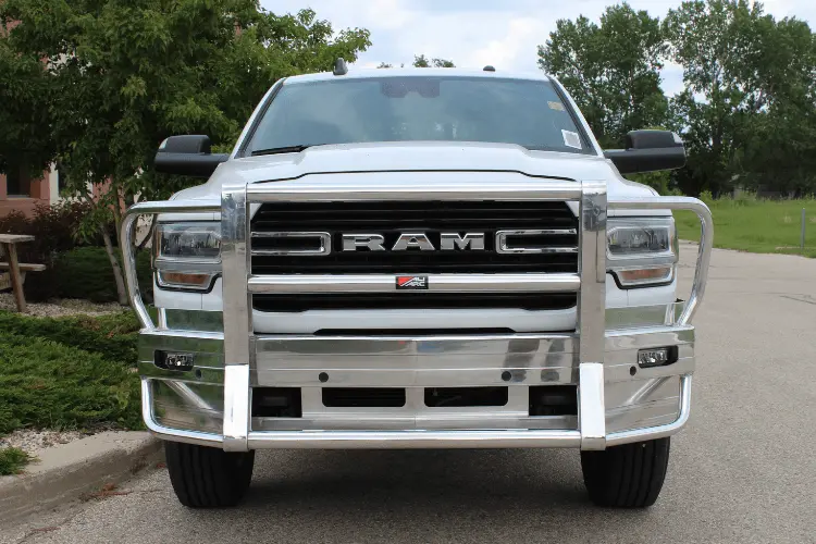 Ali Arc Classic Dodge Ram 2500/3500 2019-2024 Front Bumper Round Fog Light Cut Outs With Rake Dgr101l 1