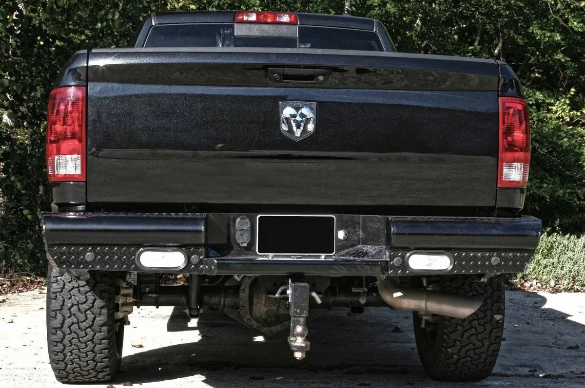 Fab Fours Black Steel Rear Bumper 2010-2018 Dodge Ram 2500/3500 Dr10-T2950-1 1