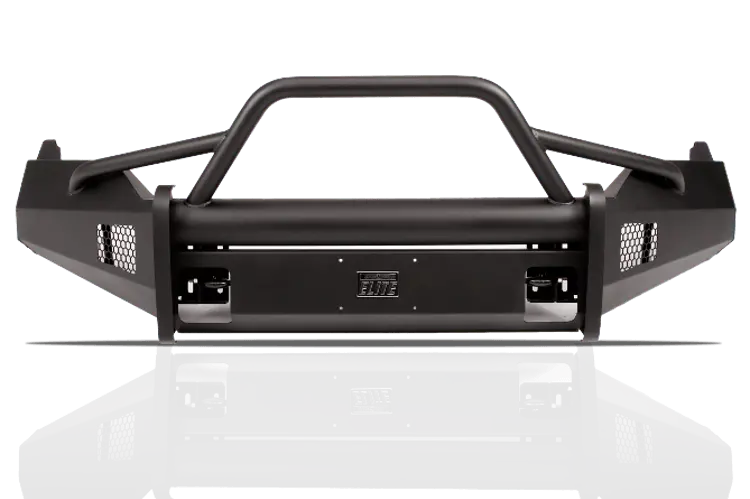 Fab Fours Dr13-R2962-1 Dodge Ram 1500 2013-2018 Black Steel Elite Front Bumper Pre-Runner Guard With Tow Hooks 1