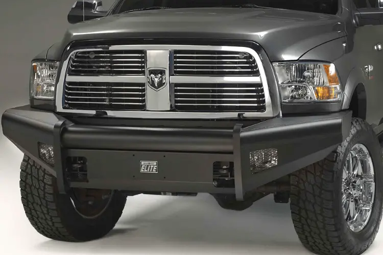 Fab Fours Dr19-Q4461-1 Dodge Ram 2500/3500 2019-2024 Black Steel Elite Front Bumper No Guard With Sensor 2