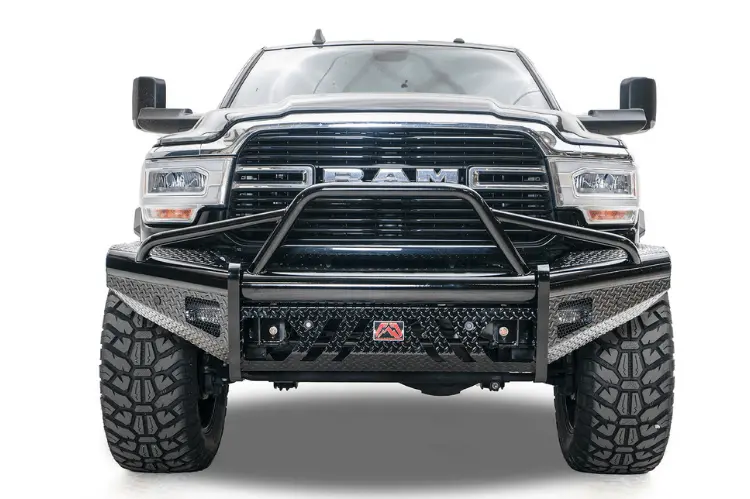 Fab Fours Black Steel Pre-Runner Guard Front Bumper 2019-2024 Dodge Ram 2500/3500 Hd (New Body Style) Dr19-S4462-1 2