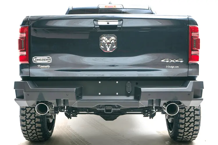 Fab Fours Dr19-W4251-1 Dodge Ram 1500 2019-2025 Premium Rear Bumper With Sensor Dual Exhaust 2