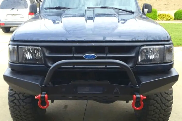 Affordable Offroad Erangermod93-97 Ford Ranger 1993-1997 Elite Front Bumper Modular Plain With Bull Bar 1