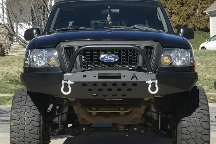 Affordable Offroad Erangermod Ford Ranger 1998-2011 Elite Front Bumper Modular Plain With Bull Bar 1