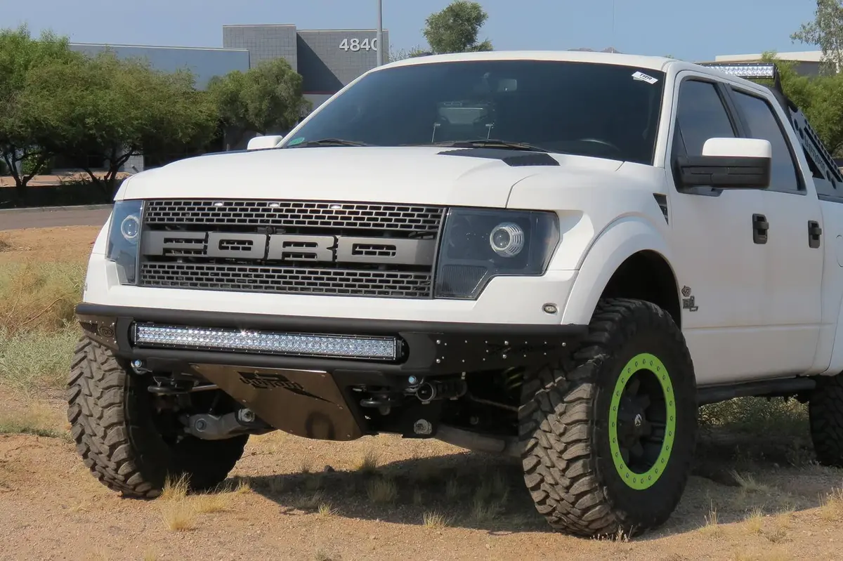 Add F012472990103 Ford F150 Raptor 2010-2014 Venom R Front Bumper With Side Panels Hammer Black 1