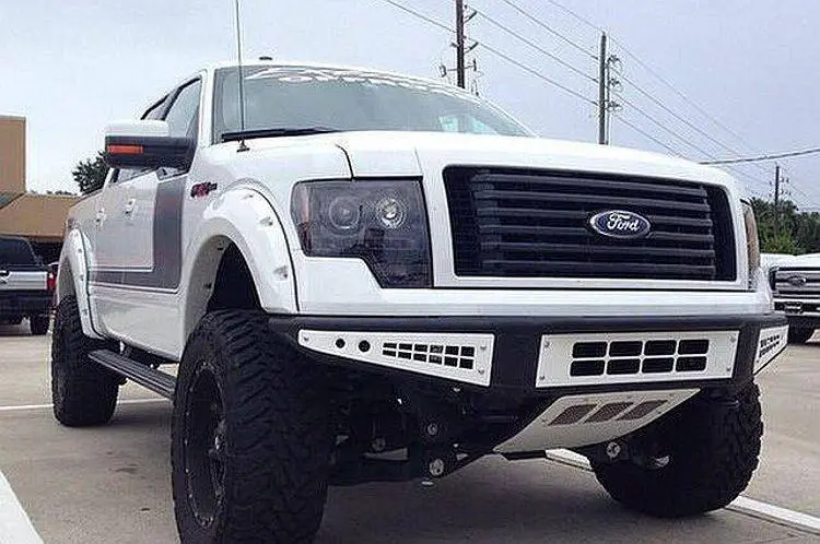 Add F102001250103 2011-2014 Ford F150 Eco-Boost Venom Front Bumper With Light Bar Mount And Vents For Intercooler 1