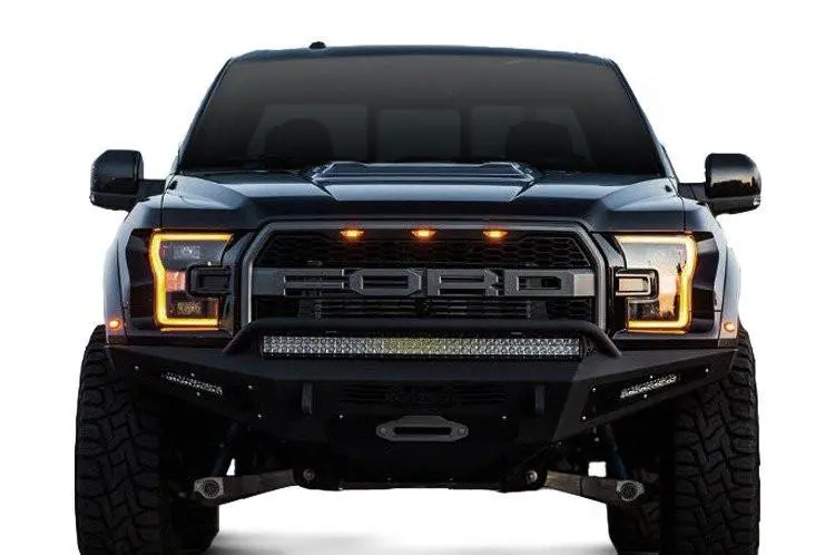 Add F117382860103 Ford F150 Raptor 2017-2020 Honeybadger Front Bumper Winch And Led Lights Mount 1