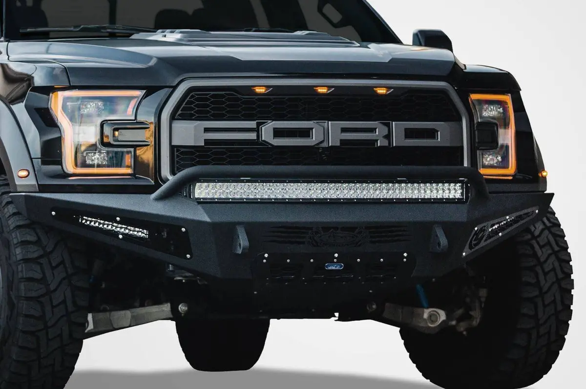 Add F117432860103 Ford F150 Raptor Honeybadger 2017-2020 Front Bumper With Ecoboost Venting And 40'' Led Light Bar Mounts 1