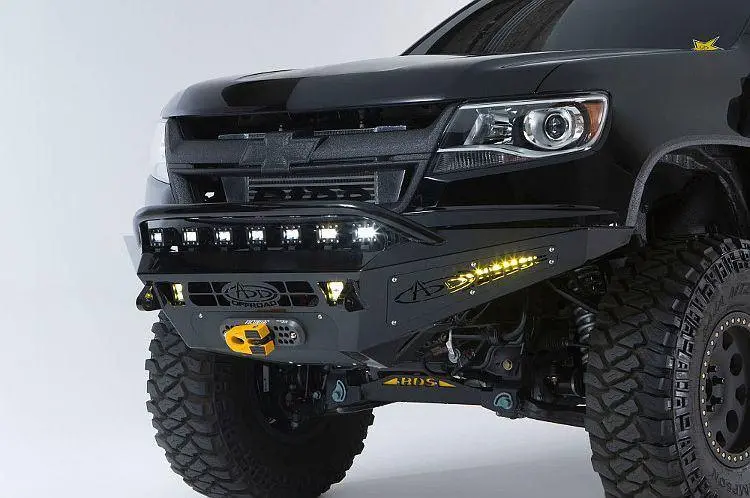 Add F357382720103 Chevy Colorado 2015-2020 Honeybadger Front Bumper With Winch Mount (Does Not Fit Chevy Colorado Zr2) 1