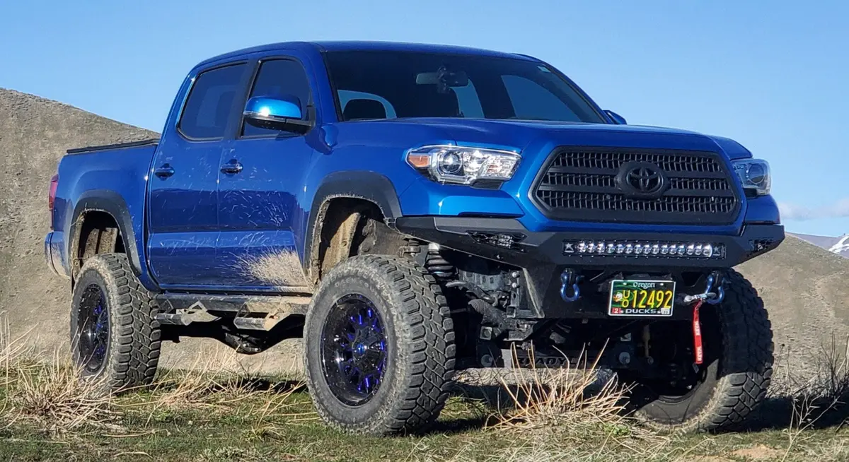 Add F681202200103 Toyota Tacoma 2016-2023 Stealth Fighter Front Bumper Winch Ready 1