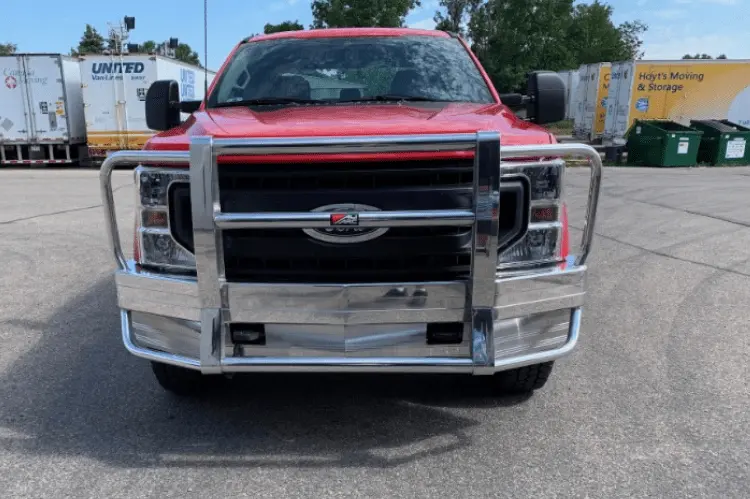 Ali Arc Classic Ford F450/F550 Superduty 2017-2022 Front Bumper Acc Cut Outs Rectangle Led Light Cut Outs With Rake Fdr279c2 1
