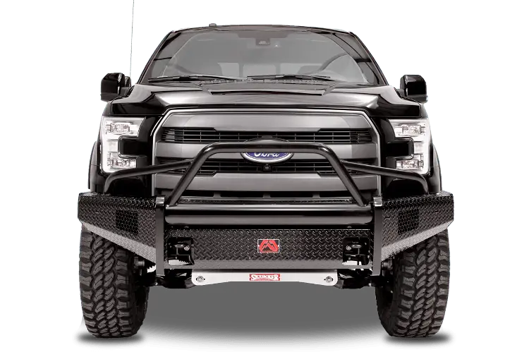 Fab Fours Ff09-K1962-1 Ford F150 2009-2014 Black Steel Front Bumper Pre-Runner Guard With Tow Hooks 2