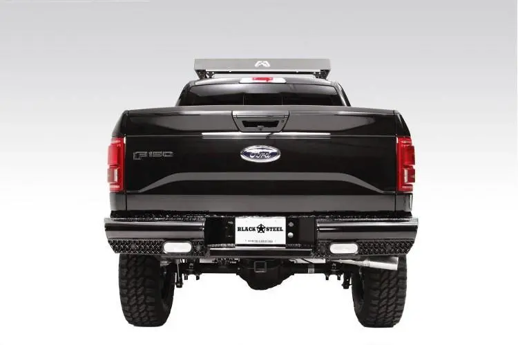 Fab Fours Ff15-T3250-1 Ford F150 2015-2020 Black Steel Rear Bumper 1