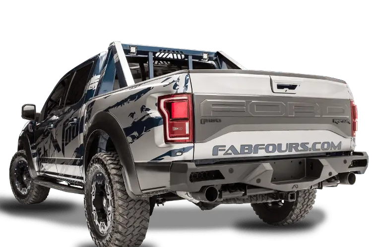 Fab Fours Ff17-E4351-1 Ford F150 Raptor 2017-2020 Vengeance Rear Bumper With Sensor 2