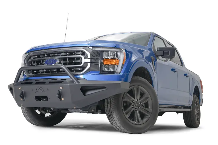 Fab Fours Red Steel Ff18-Rs4562-1 Ford F150 2018-2020 Front Bumper Winch Ready Pre-Runner Guard 1