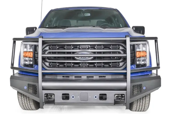 Fab Fours Ff21-R5060-1 Ford F150 2021-2023 Black Steel Elite Front Bumper Full Guard 1