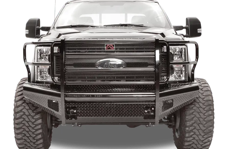 Fab Fours Fs08-S1960-1 Ford F250/F350 Superduty 2008-2010 Black Steel Front Bumper With Full Guard 1
