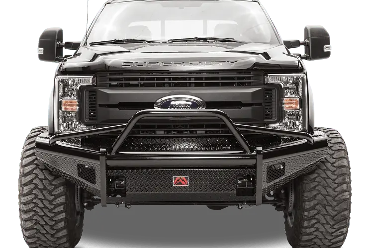 Fab Fours Fs08-S1962-1 Ford F250/F350 Superduty 2008-2010 Black Steel Front Bumper With Pre-Runner Guard 1