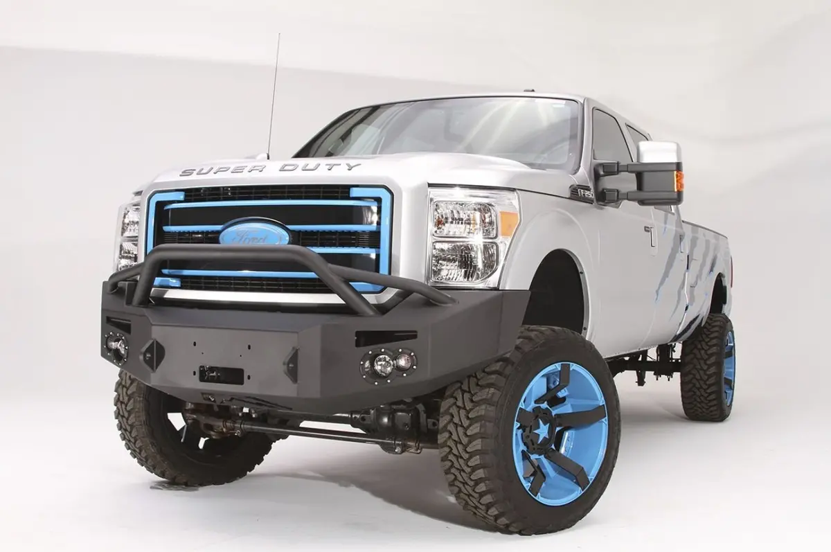 Fab Fours Fs11-A2552-1 Ford F250/F350 Superduty 2011-2016 Premium Front Bumper Winch Ready With Pre-Runner Guard 2