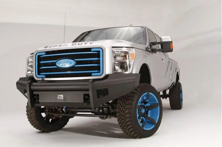 Fab Fours Fs11-Q2561-1 Ford F250/F350 Superduty 2011-2016 Black Steel Elite Front Bumper No Guard With Tow Hooks 2