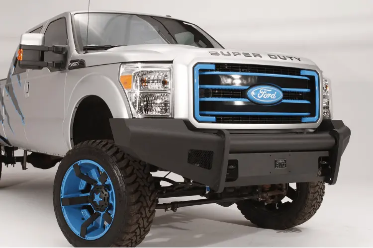 Fab Fours Fs99-Q1661-1 Ford F250/F350 Superduty 1999-2004 Black Steel Elite Front Bumper No Guard With Tow Hooks 2