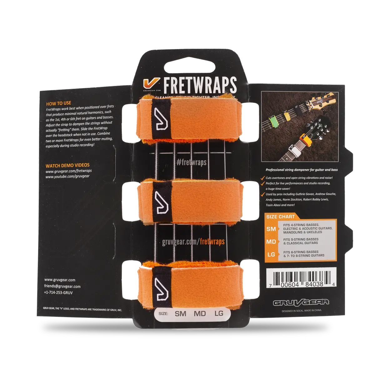 3-Pack Guitar String Muting Fret Wraps
