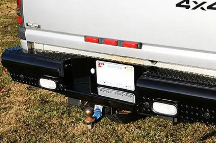 Fab Fours Dr94-T1650-1 Dodge Ram 2500/3500 1994-2002 Black Steel Rear Bumper 2