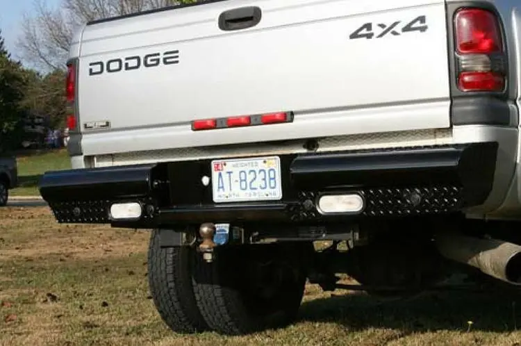 Fab Fours Dr94-T1650-1 Dodge Ram 2500/3500 1994-2002 Black Steel Rear Bumper 1