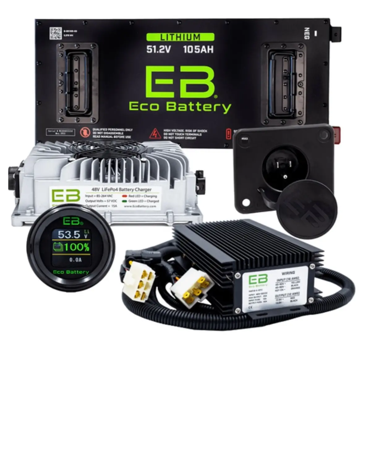 Eco Battery Lithium 48V 105Ah Skinny Combo 1