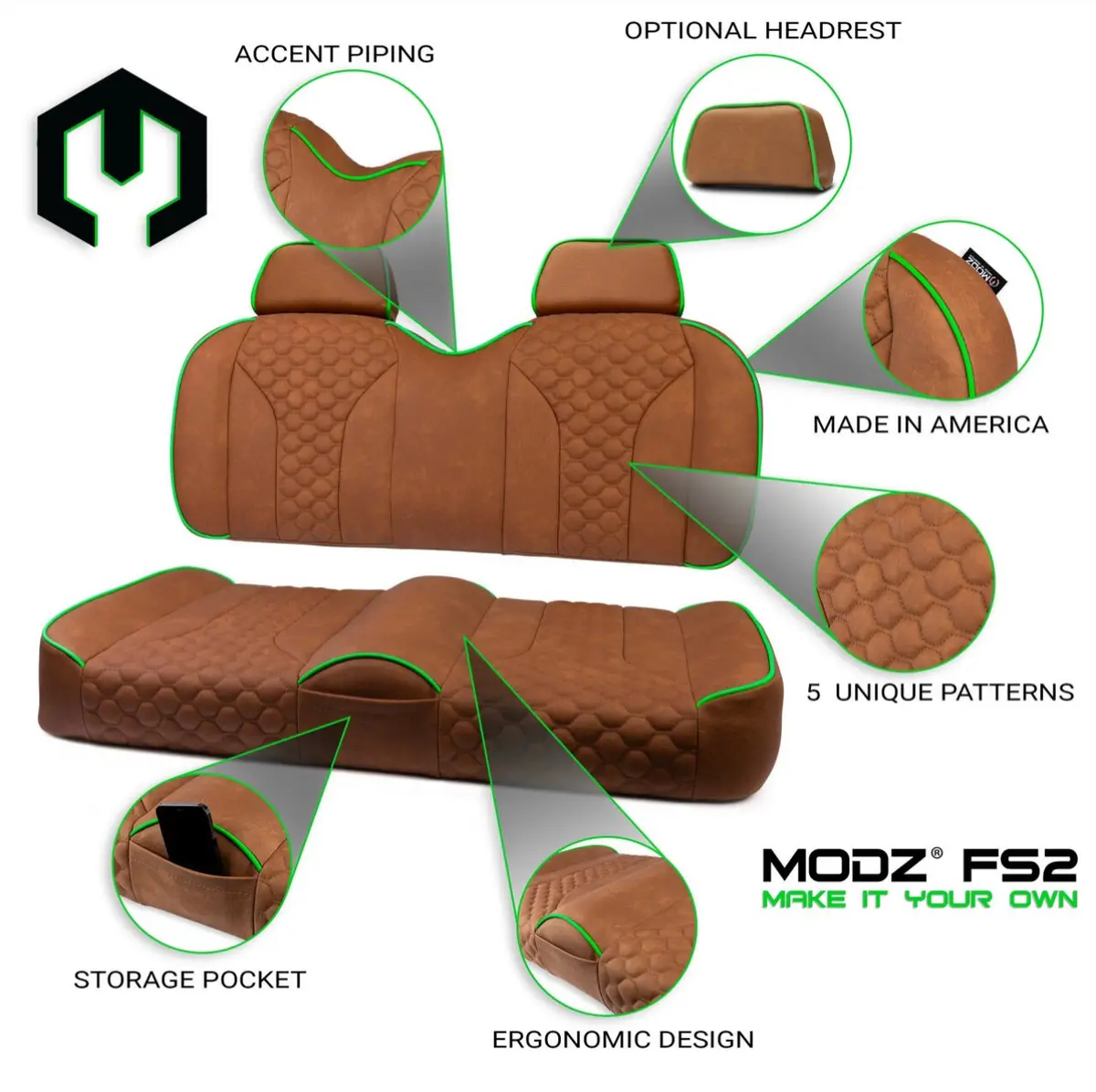 Modz® Fs2 Custom Front Seat - Rust Base 2